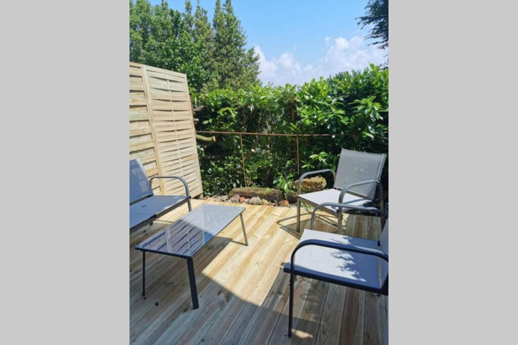 Apartament Le 3 De Coeur Avec Terrasse Honfleur Zewnętrze zdjęcie
